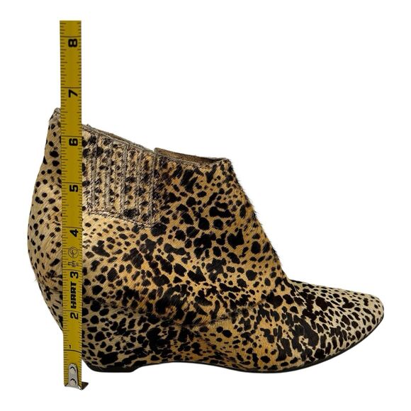Matisse Nugent Leopard Calf Hair Leather Ankle Boots Booties Sz 7.5 Brown Ombre - Picture 6 of 16